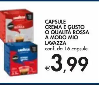 Bennet Capsule crema e gusto o qualit rossa a modo mio lavazza conf. da 16 capsule offerta
