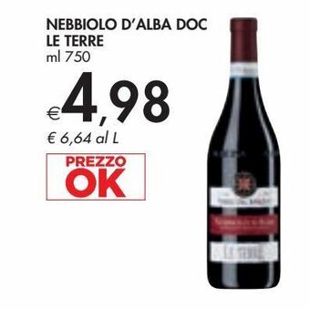 Bennet Nebbiolo d'alba doc le terre ml 750 offerta