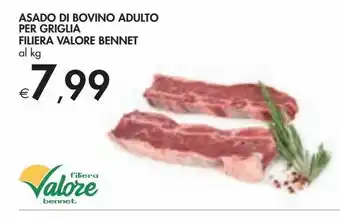 Bennet Asado di bovino adulto per griglia filiera valore bennet al kg offerta