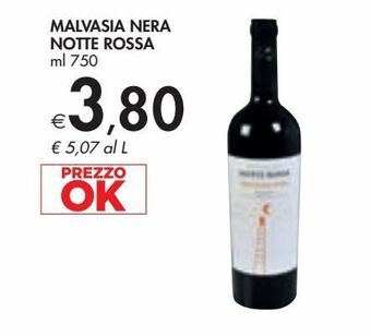 Bennet Malvasia nera notte rossa ml 750 offerta