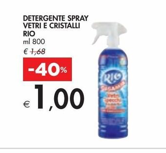 Bennet Detergente spray vetri e cristalli rio ml 800 offerta