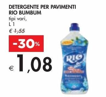 Bennet Detergente per pavimenti rio bumbum  tipi vari,  l 1 offerta