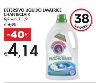 Bennet Detersivo liquido lavatrice chanteclair . tipi vari, l 1,9 offerta