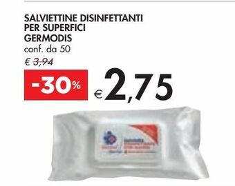 Bennet Salviettine disinfettanti per superfici germodis conf. da 50 offerta