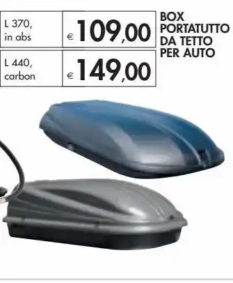 Box portatutto da tetto per auto l 370, in abs