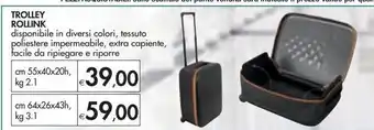 Bennet Trolley rollink cm 55x40x20h, kg 2.1 offerta