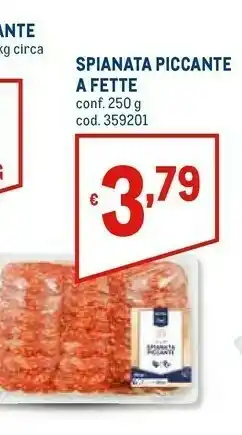 Metro Spianata piccante a fette offerta