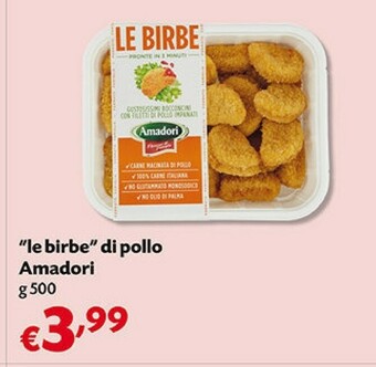 Pam Amadori - Le Birbe Bocconcini Di Pollo 500 G(ml) offerta