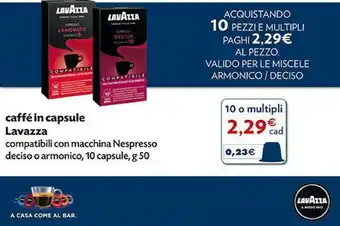 Pam Lavazza Caffe In Capsule Armonico/Deciso offerta