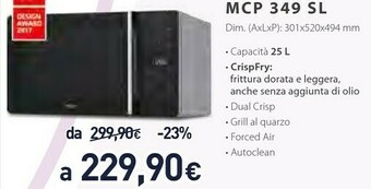 Unieuro Whirlpool MCP 349 SL Superficie Piana Microonde Combinato 25 L 800 W Nero, Argento offerta