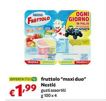 Pam Nestlè - Fruttolo Maxi Duo Fragola E Pesca 400 G(ml) offerta