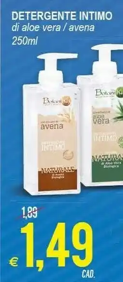 MD Discount Botanika Detergente Intimo Di Aloe Vera/ Argan offerta