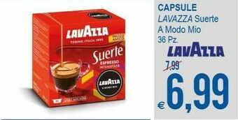 MD Discount Lavazza Suerte Capsule Caffè Tostatura Scura 36 Pezzo(i) offerta