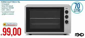 MD Discount Forno Elettrico 70L offerta