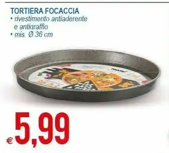 MD Discount Tortiera Focaccia Rivestimento Antiaderente E Antigraffio offerta