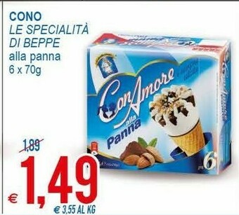 MD Discount Le Specialità Di Beppe Cono Alla Panna offerta