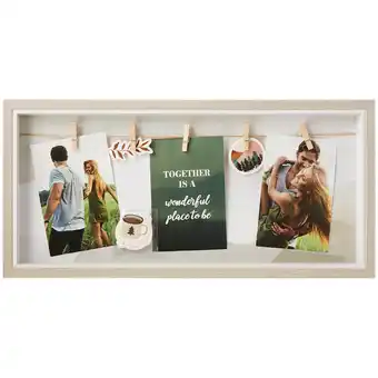 Action Cornice portafoto con mollette e carte offerta