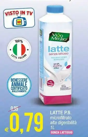 MD Discount Vivo Meglio Latte Alta Digeribilità Parzialmente Scremato Microfiltrato Senza Lattosio offerta
