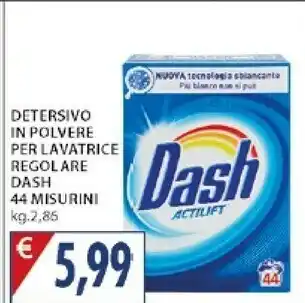 Mercatò Dash Detersivo In Polvere Per Lavatrice Regolare 44 Misurini Kg2,85 offerta
