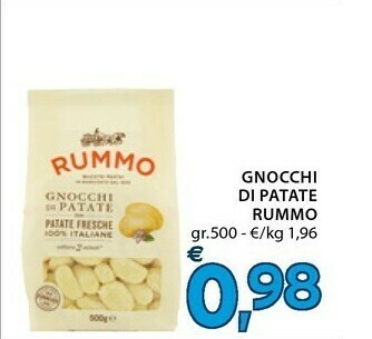 Mercatò Rummo Gnocchi Di Patate 500 G(ml) offerta