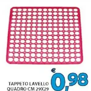 Tappeto Lavello Quadro Cm 29x29