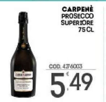 Eurocash Carpenè Prosecco Superiore 75 cl offerta