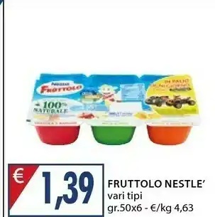 Mercatò Nestlè Fruttolo Nestle Vari Tipi Gr50x6 offerta