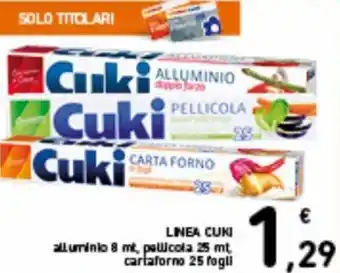 Spazio Conad Cuki Linea Alluminio 8 mt, pellicola 25 mt, cataforno 25 fogli offerta