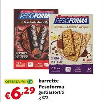 Pam PesoForma - Barrette Cereali E Cioccolato 372 G(ml) offerta