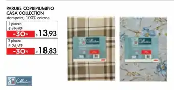 Bennet Parure copripiumino casa collection stampata, 100% cotone 1 piazza offerta