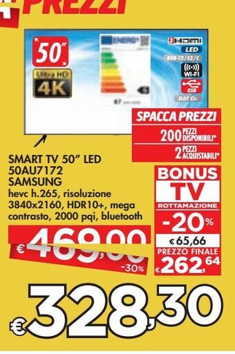 Bennet Smart tv 50" led 50au7172 samsung offerta