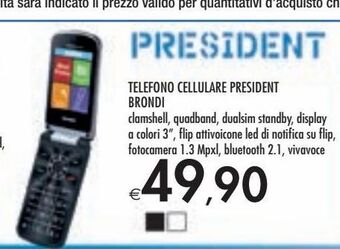 Bennet Telefono cellulare president brondi offerta