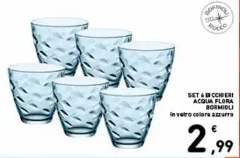 Spazio Conad Bormioli Set 6 Bicchieri Acqua Flora offerta
