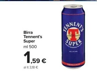 Carrefour Market Tennent's Birra offerta