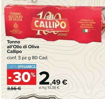 Carrefour Market Callipo Tonno offerta