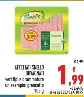 Conad Rovagnati Affettati Snello offerta