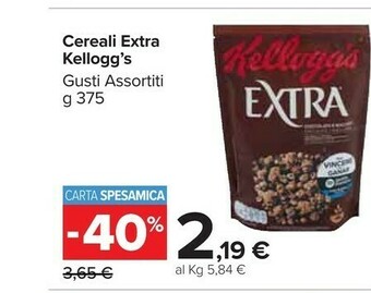 Carrefour Kelloggs Cereali offerta