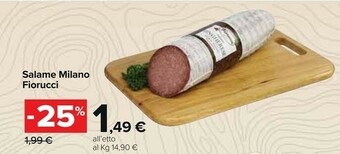 Carrefour Market Fiorucci Salame milano offerta