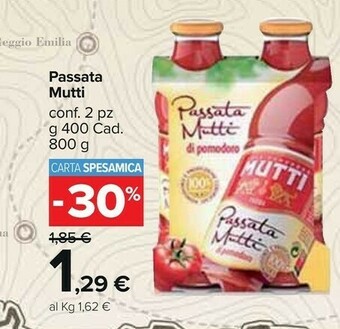 Carrefour Mutti Passata di pomodoro offerta