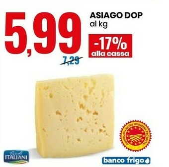 Eurospin Pascoli Italiani Asiago DOP offerta