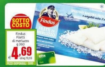 Elite Findus Filetti di merluzzo offerta