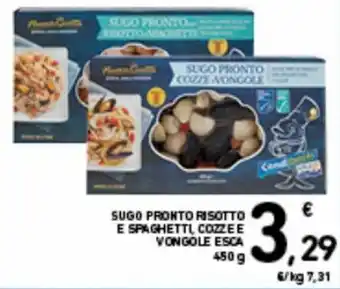 Spazio Conad Sugo Pronto Risotto e Spaghetti, Cozze e Vongole esca 450 g offerta