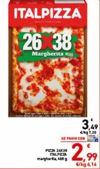 Spazio Conad Italpizza Pizza 26x38 485 g offerta