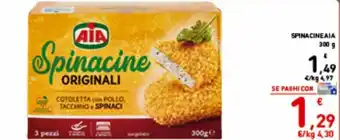 Spazio Conad Aia Spinacine 300 g offerta