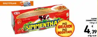 Spazio Conad Simmenthal Carne 140 g x 3 offerta
