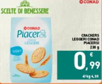 Spazio Conad Conad PiacerSi Crackers leggeri 230 g offerta