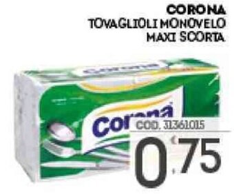 Eurocash Corona Tovaglioli Monovelo Maxi Scorta offerta