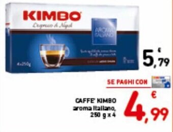 Spazio Conad Kimbo Caffè aroma italiano 250 g x 4 offerta