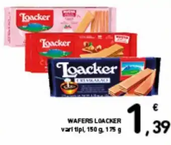 Spazio Conad Loacker Wafers 150 g, 175 g offerta