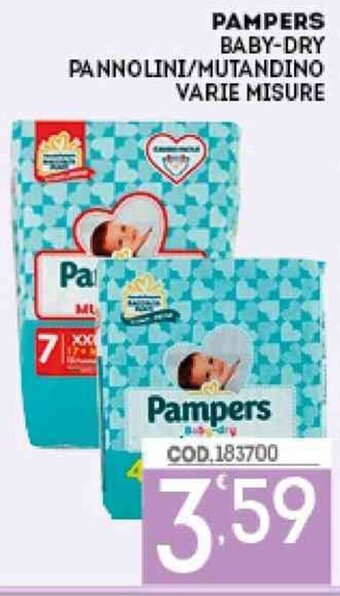 Pampers Baby Dry Pannolini/Mutandino varie misure